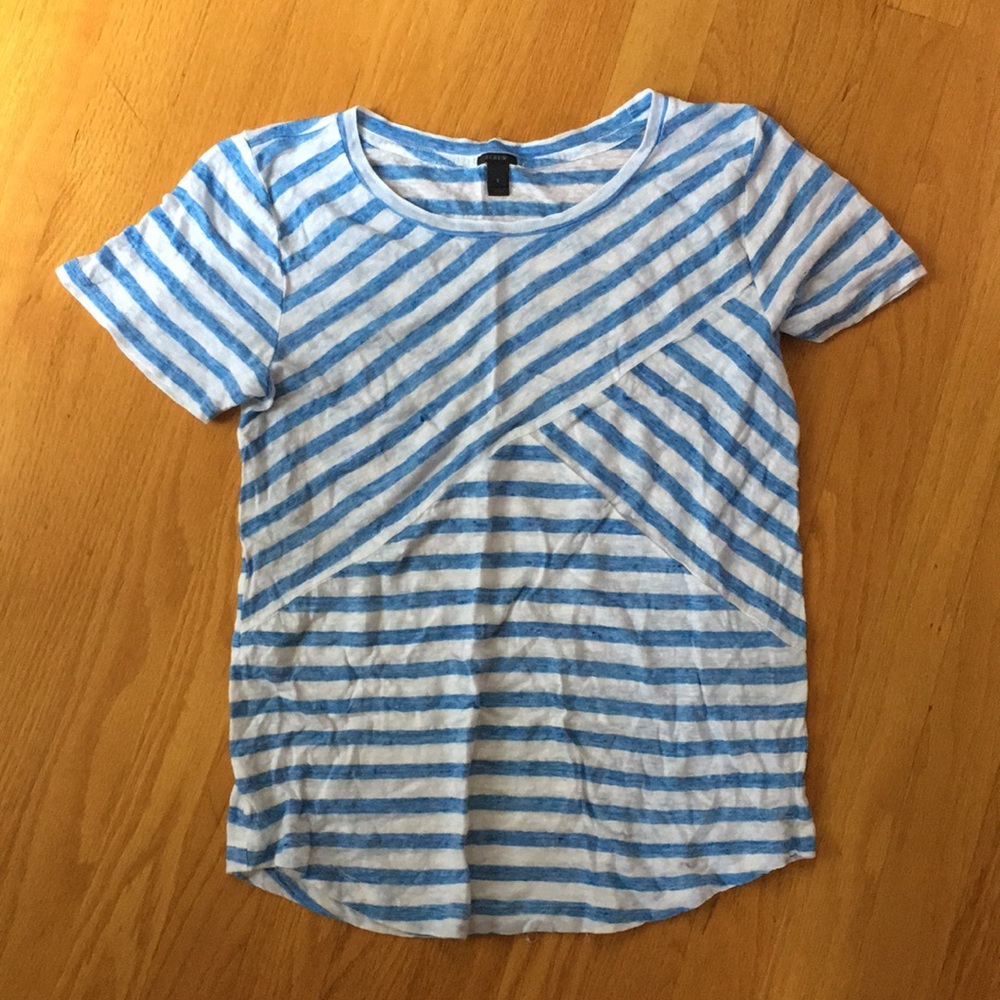 Blue striped JCrew T-shirt short sleeved size s